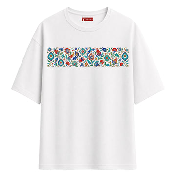 Anadolu Motif Şerit - Oversize T-Shirt