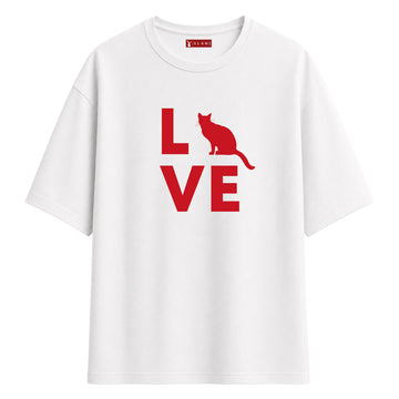 I Love Cats - Oversize T-Shirt