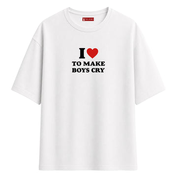 I Love To Make Boys Cry - Oversize T-Shirt